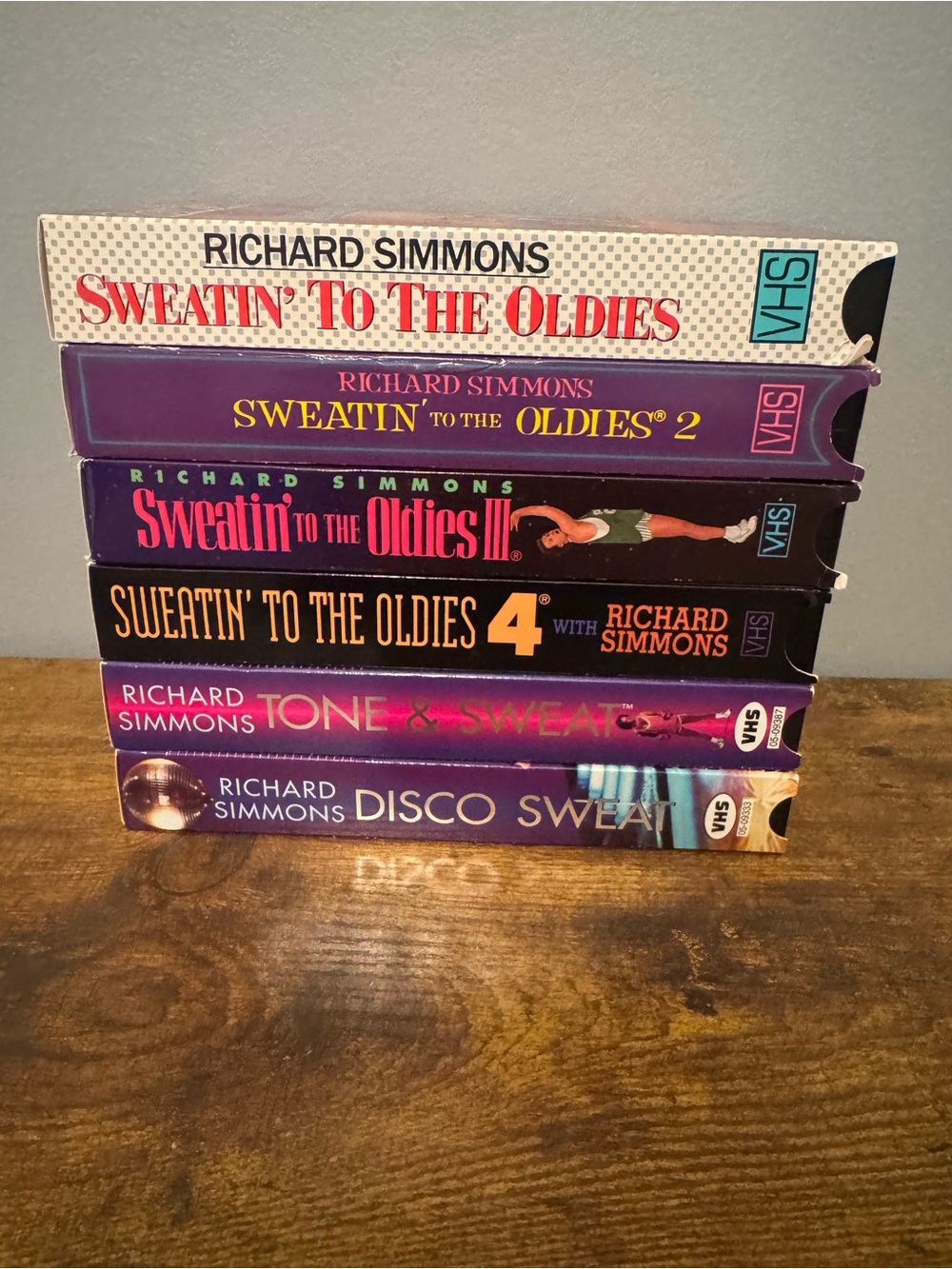 Richard Simmons Sweatin’ To The Oldies VHS Lot‎ Disco Sweat Tone & Sweat 6 Tapes